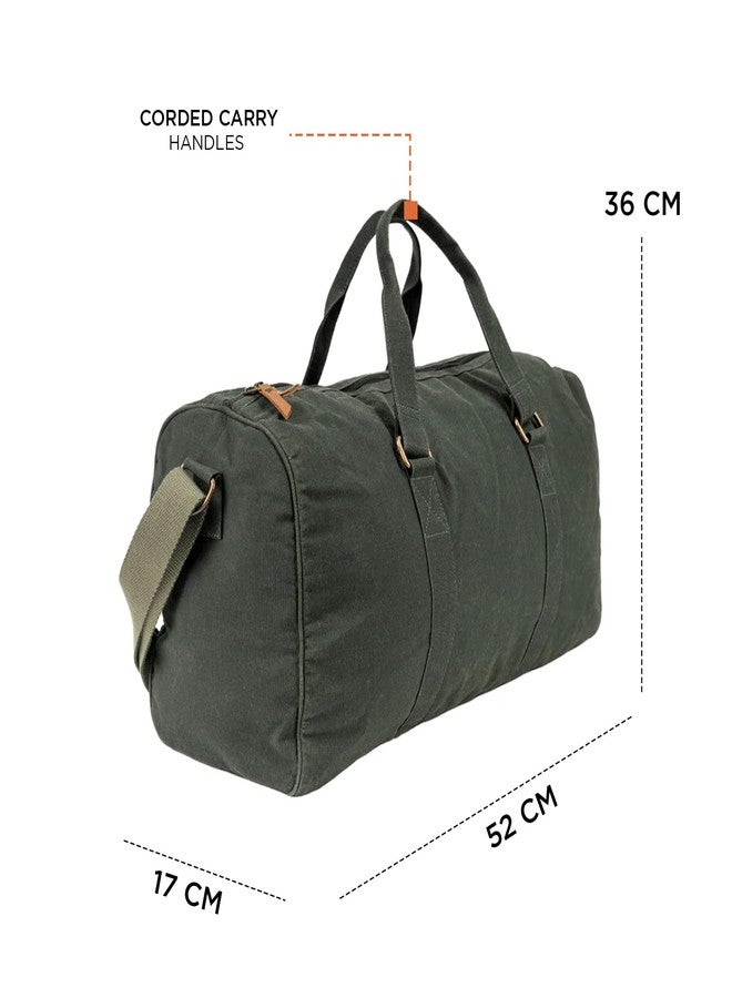 Mona B 30L Travel Duffle Bag for Men and Women with Adjustable Shoulder Strap - Green - Image 4
